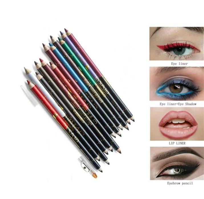 Glitter Eye Pencils 6 Shades Long Lasting Pakistani Makeup