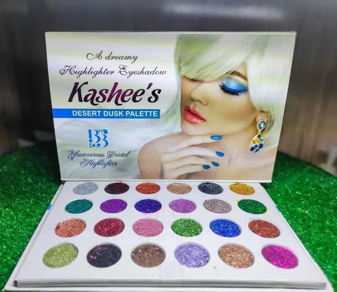 Kashee's Multicolor Glitter Eyeshadow Palette for Pakistani Brides