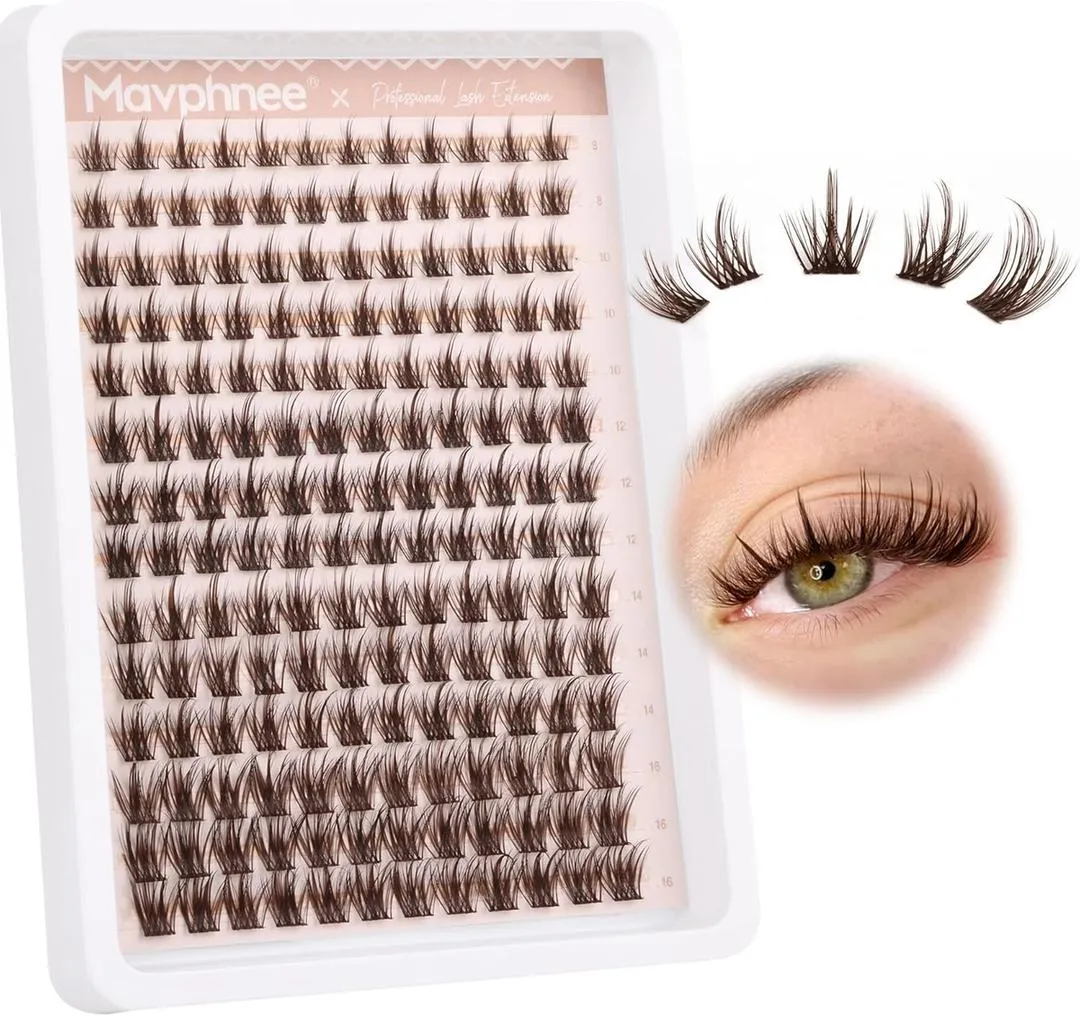 Wispy Eyelash Clusters Black Brown Pre-Glued Pakistan