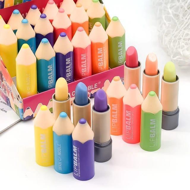 Glossy Lip Balm Pencil Shape Moisturizing Non Sticky