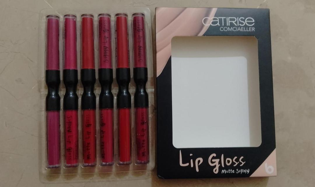 CATRISE 2-in-1 Matte Shiny Lip Gloss Pack of 6