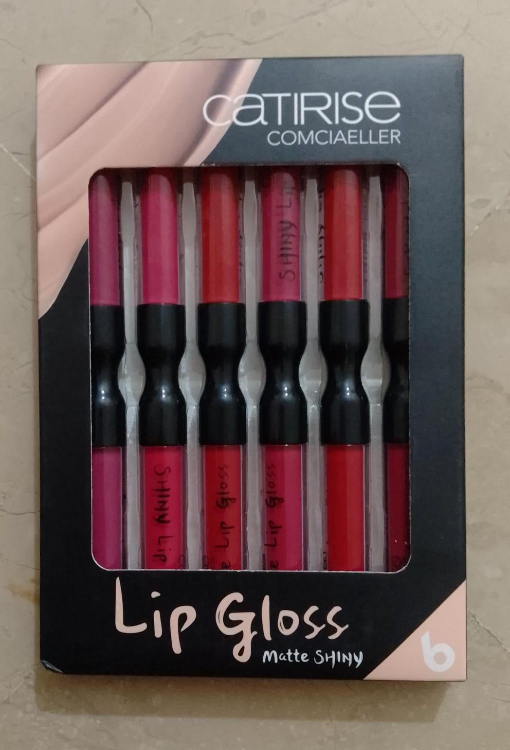 CATRISE 2-in-1 Matte Shiny Lip Gloss Pack of 6