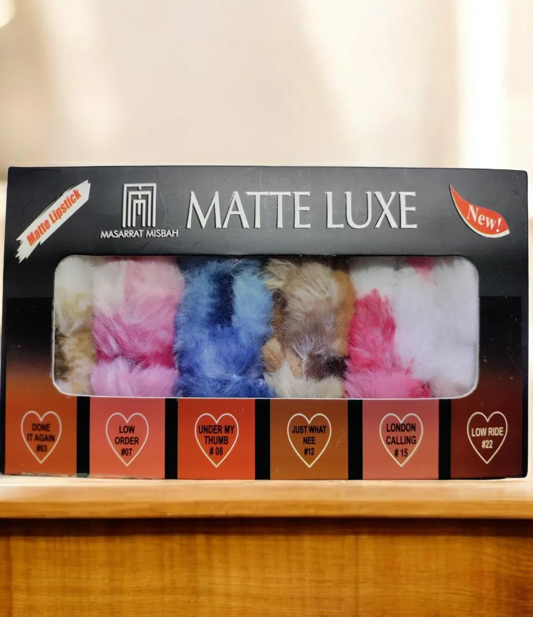 Fluffy Fur Lipstick Set 6 Shades for Pakistani Women