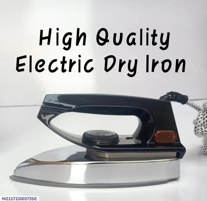 Electric Dry Iron Black Stainless Steel Pakistan