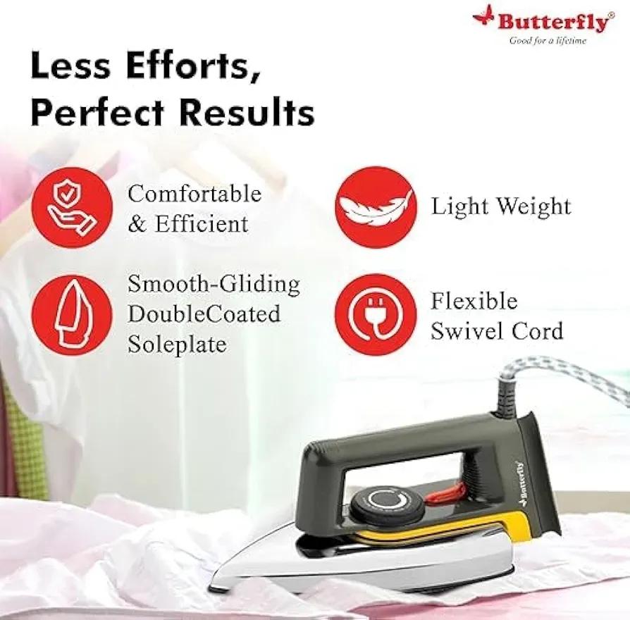 Electric Dry Iron Black Stainless Steel Pakistan
