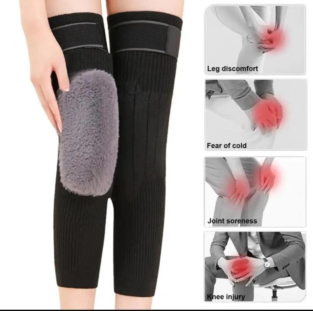 Knee-Length Wool Leg Warmers for Women & Men