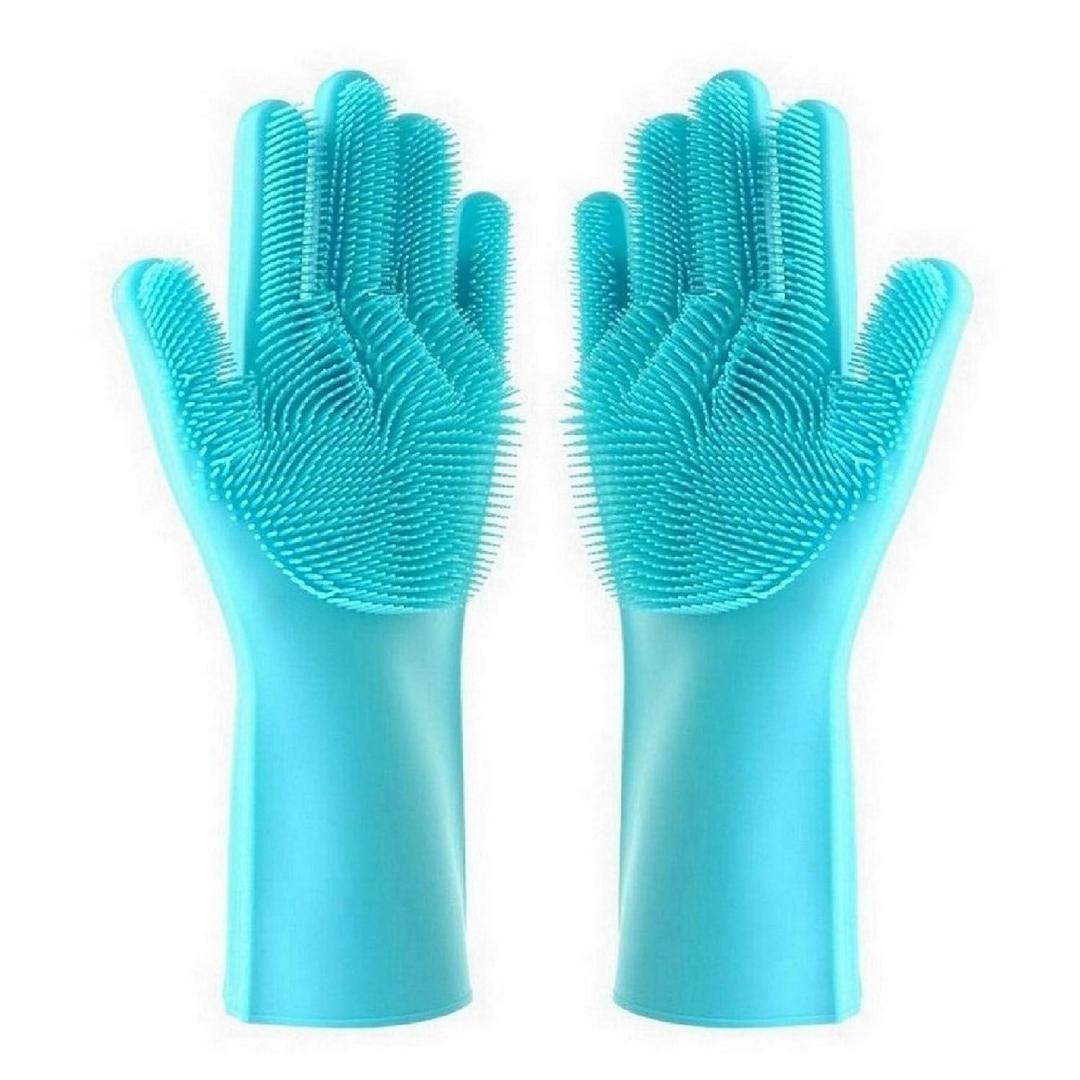 Non-Slip Silicone Dishwashing Gloves Grey Pakistan