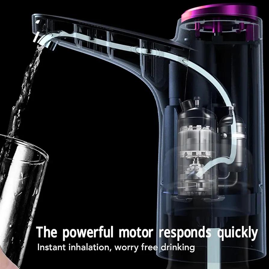 Modern One-Touch Water Dispenser Black ABS