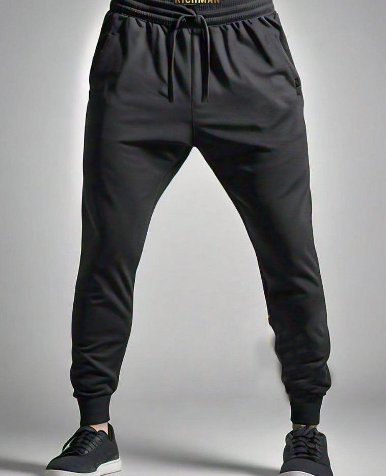 Men Cotton Printed Track Suit Black White Graphic T-Shirt Trouser Set
