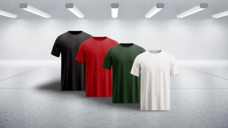 Men Printed Short Sleeve T-Shirts 4 Pcs Multicolor Round Neck