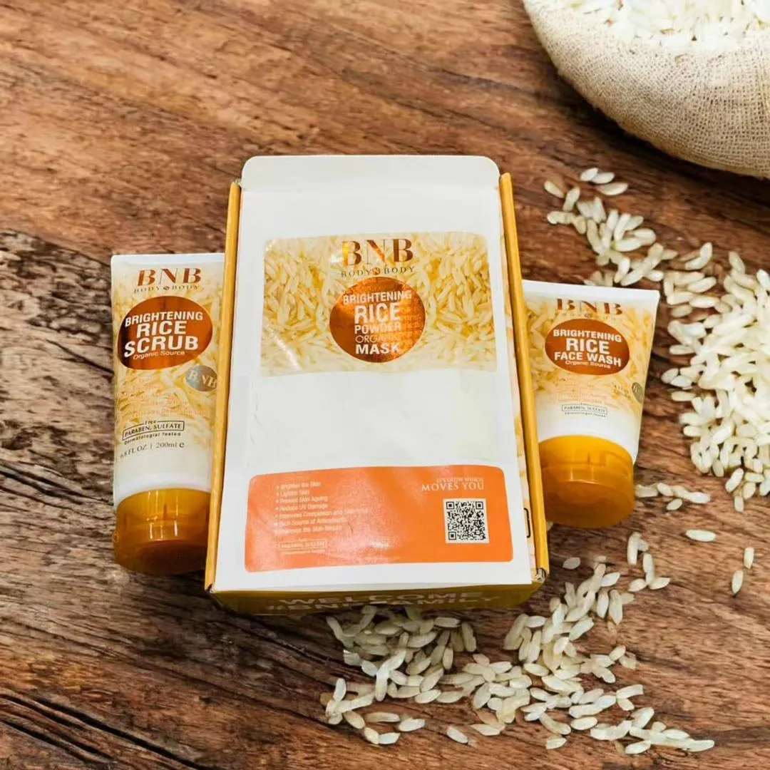 Rice Glow Kit 3 in 1 Brightening Face Wash Scrub Mask