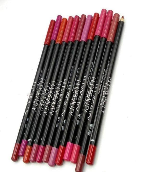 12-Piece Lip Pencil Set for Pakistani Bridesmaids & Office Pros