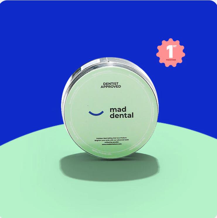 Mad Dental Teeth Whitening Powder for Daily Hygiene & Fresh Breath