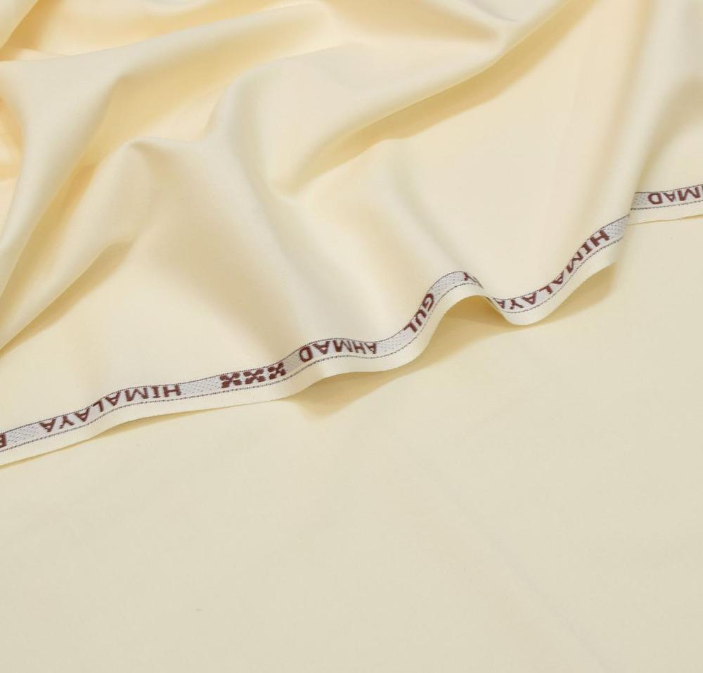 Cream Unstitched Suit for Men Royal Finish Wash n Wear