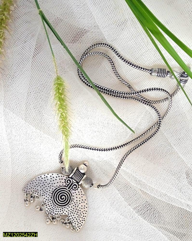 Silver Plated Antique Turtle Pendant Necklace