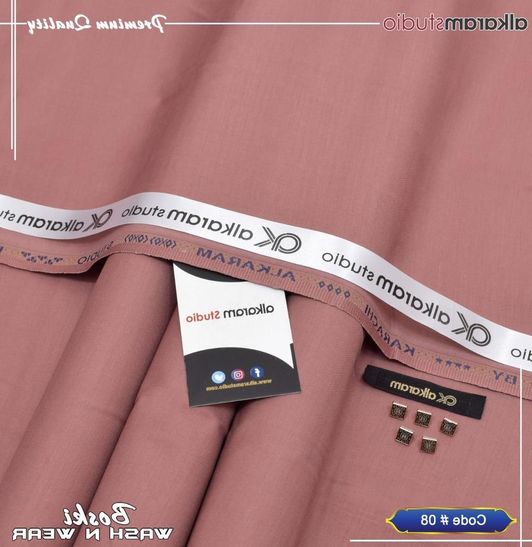 Premium Boski Plain Suit Pink Summer Wear Pakistan