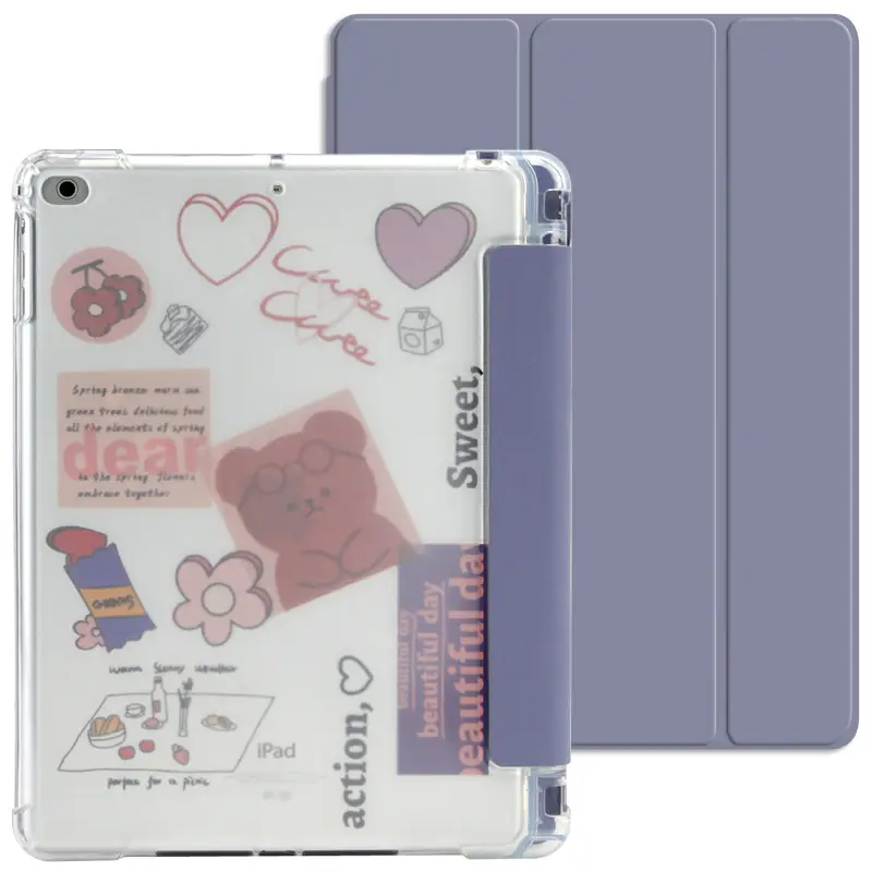Tri-Fold iPad Protective Case with Pen Slot & Magnetic Closure
