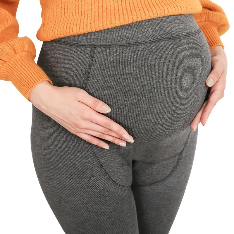 Pregnant Leggings Cotton Striped Large Autumn Winter