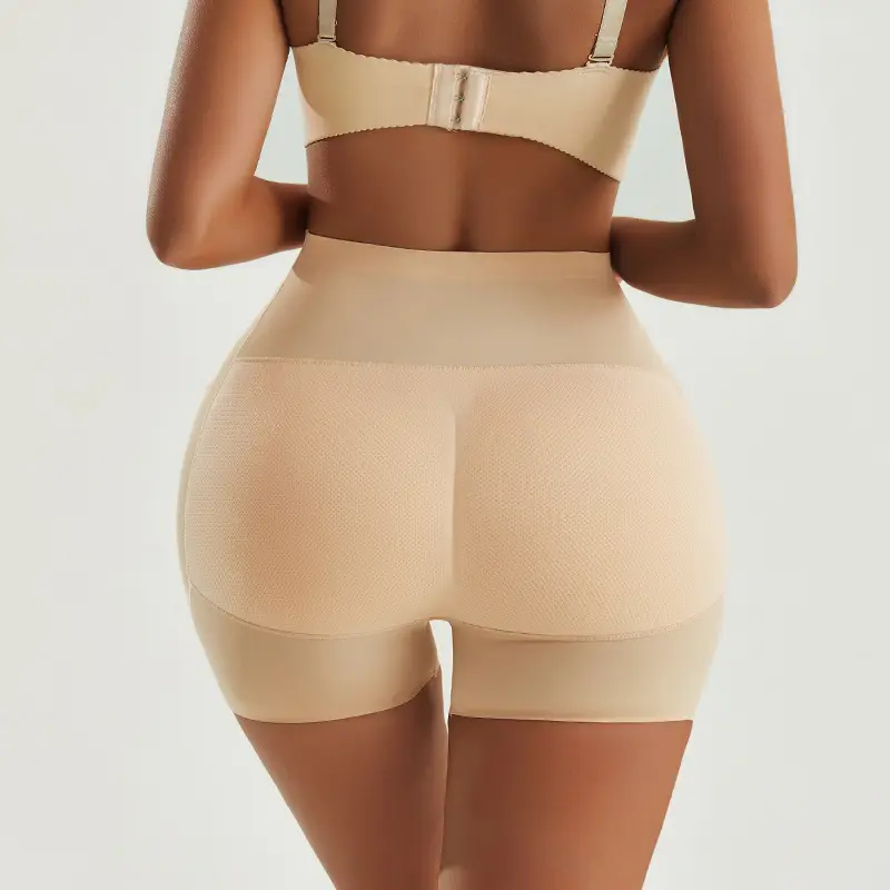 High Waisted Hip Lifting Shorts for Women S-Khaki