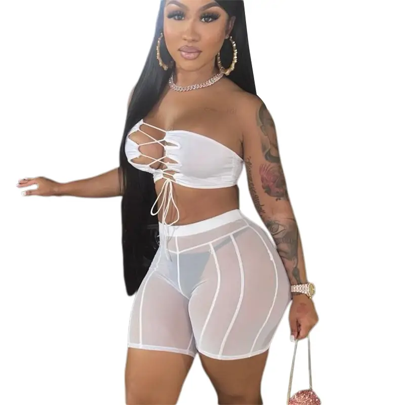 Black High Waist Mesh Sports Pants for Women