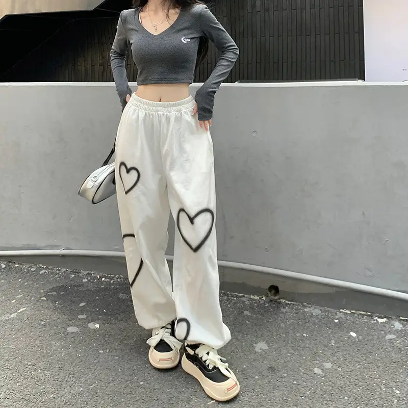 Women High Waist Slimming Ankle-Tied Sports Pants Black Summer
