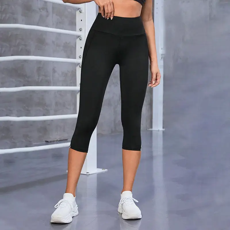 Women High Waist Yoga Pants Black Sporty Leggings