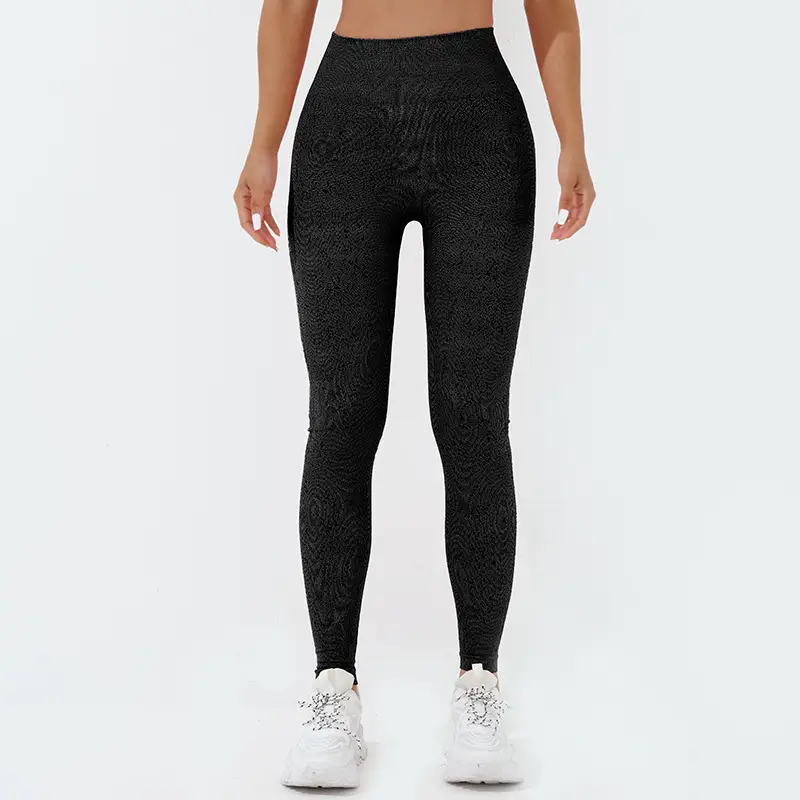 Women High Waist AB Yarn Yoga Pants Peach Hip Lifting