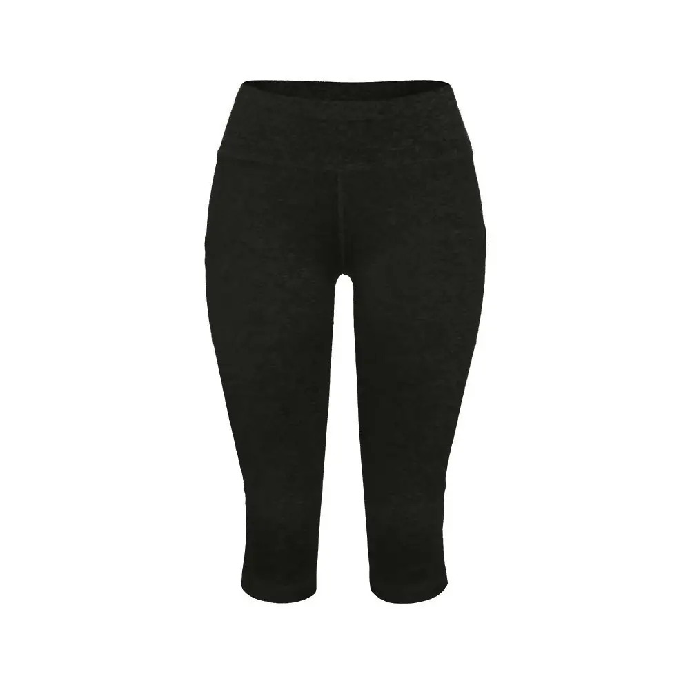 Women High Waist Pocket Yoga Pants Black Gray Stretch Fitness Leggings