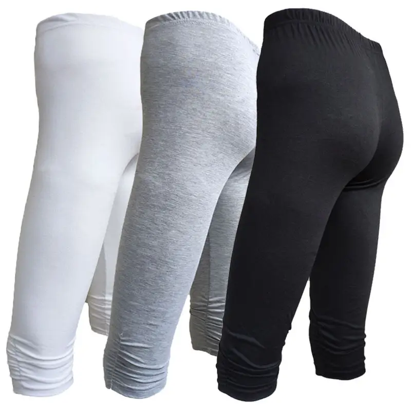 Women Slim Cotton Leggings Red 4XL Summer