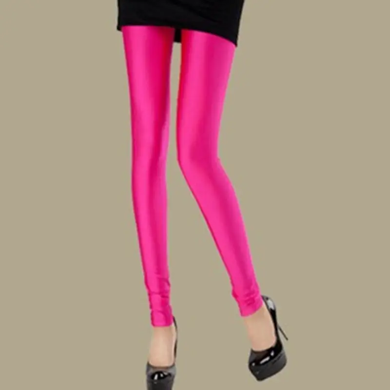 Women Fluorescent Slim Fit Korean Leggings Plus Size Spring
