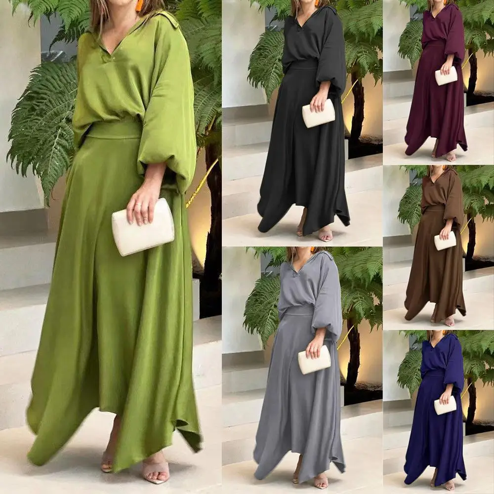 Black Long Sleeve Loose Fit Dress for Women