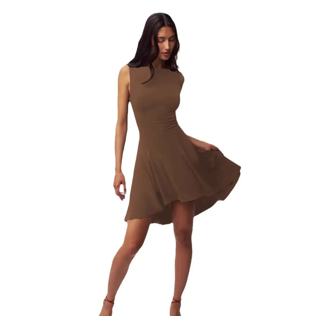 Sleeveless One-Shoulder Dress for Women Multi Color