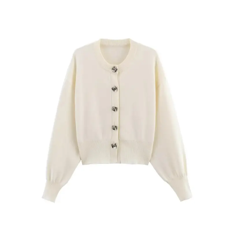 Women's Orchid Blue Floral Button Knit Jacket & Mini Skirt Set
