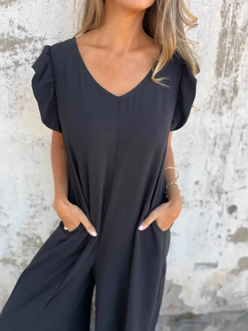 Leopard Print Wide Leg Jumpsuit for Women