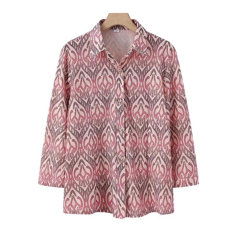 Stylish Leaf Print Shirt for Mothers Grandmothers Pakistan