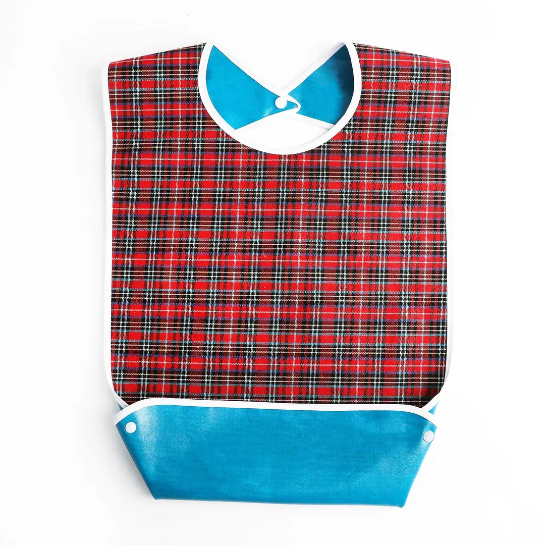 Black Tuxedo Bib with Bow Print Waterproof Adult