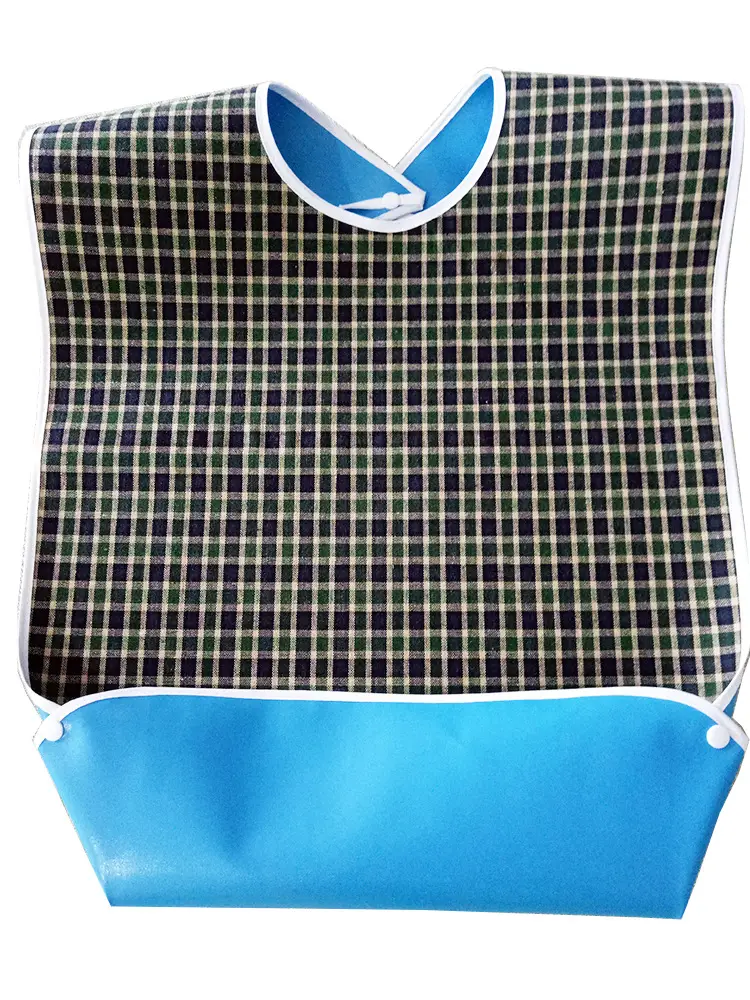 Double Sided Bib Napkin Waterproof Checkered Pattern