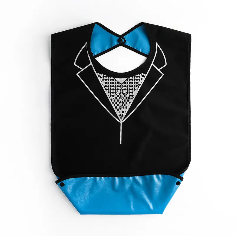 Waterproof Bib for Elderly Men Women Black