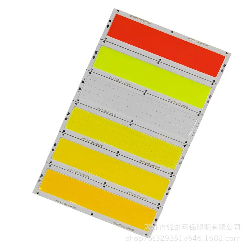 12V COB LED Panel Red White Aluminum 120x36mm