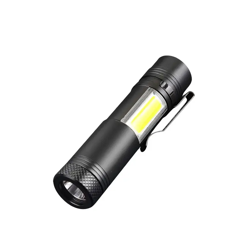 Tiger God COB LED Flashlight Black Compact Lightweight