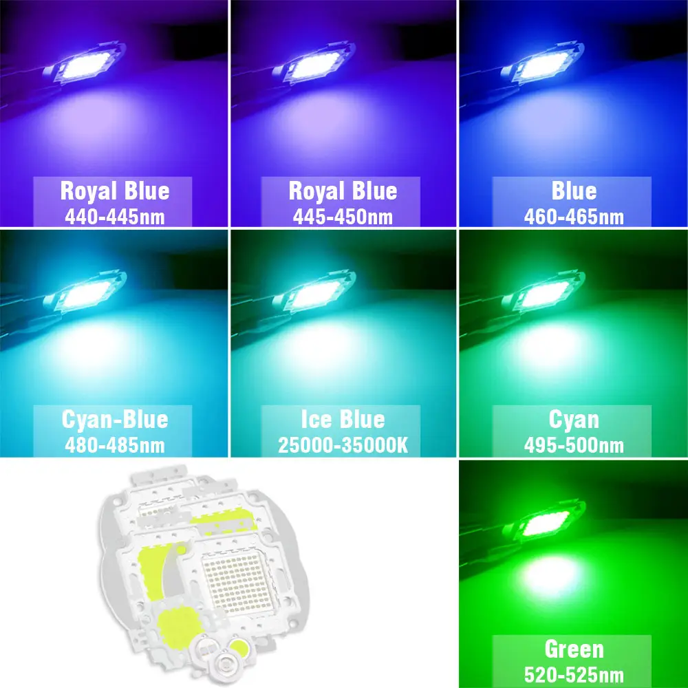 30W Green LED Lamp 517-520nm for Garden Lighting