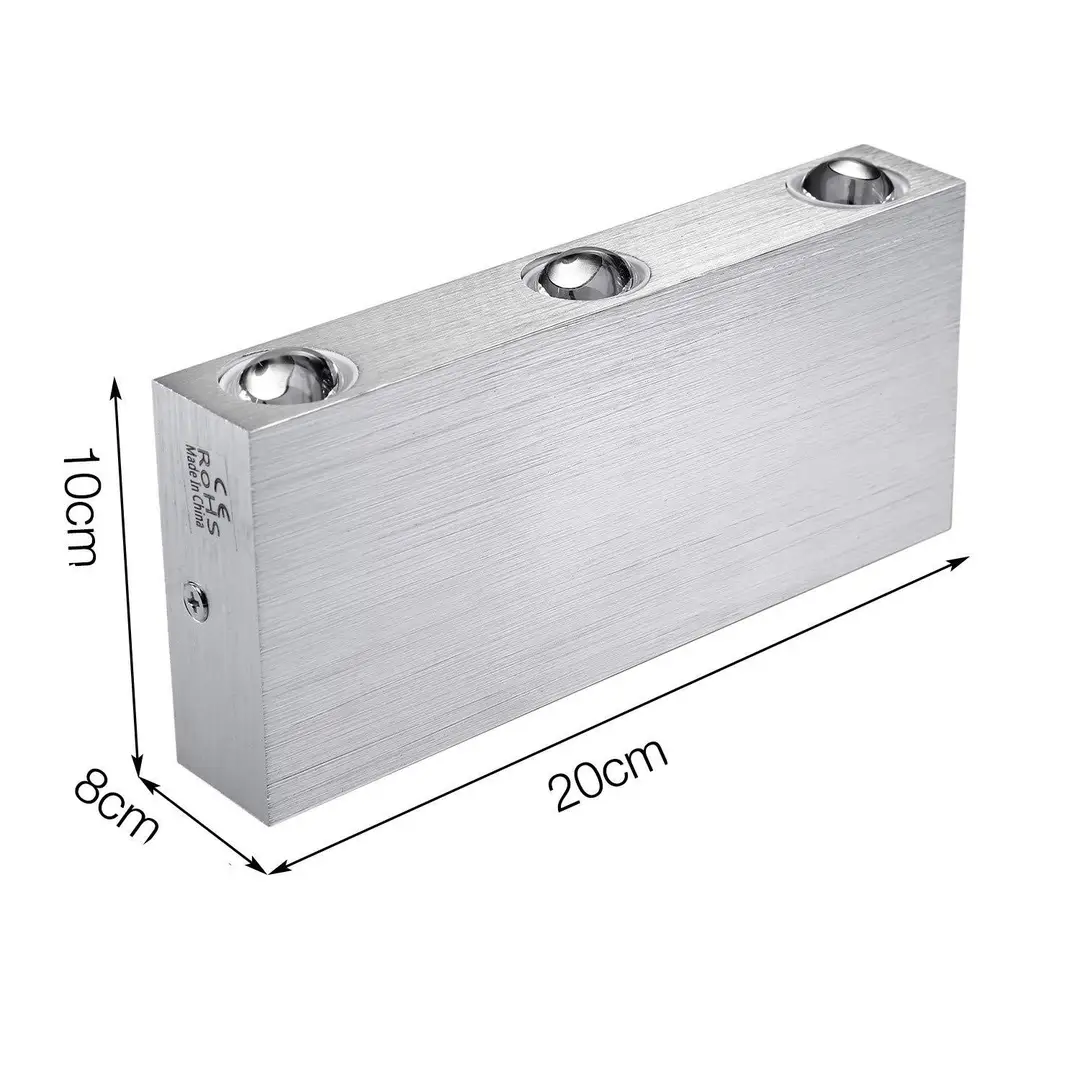 Modern Square Wall Lamp with Brushed Aluminum Finish