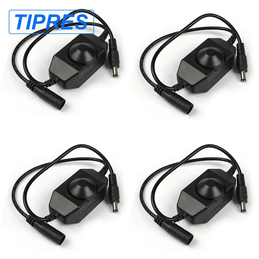 LED Dimmer Switch 12-24V Black Stepless Control