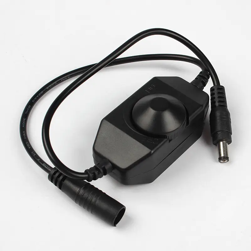 LED Dimmer Switch 12-24V Black Stepless Control