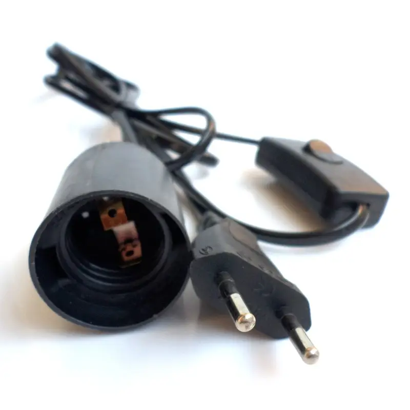 E27 Lamp Holder with Built-in Switch for Home & Office