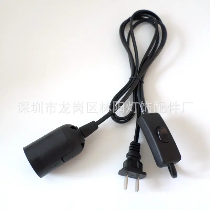 E27 Lamp Holder with Built-in Switch for Home & Office