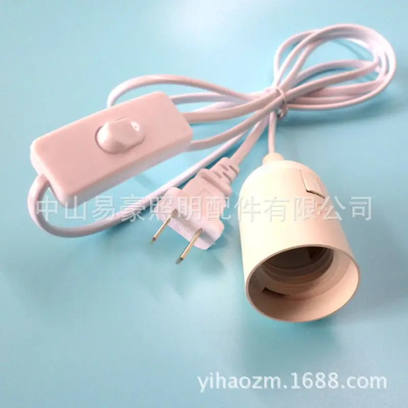 E27 Lamp Holder with Built-in Switch for Home & Office