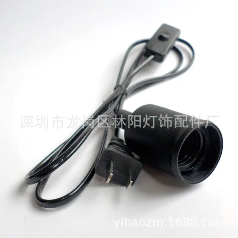 E27 Lamp Holder with Built-in Switch for Home & Office