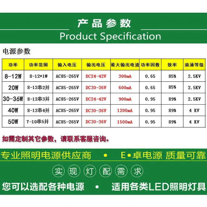 10-50W LED Driver IP67 Waterproof Constant Current