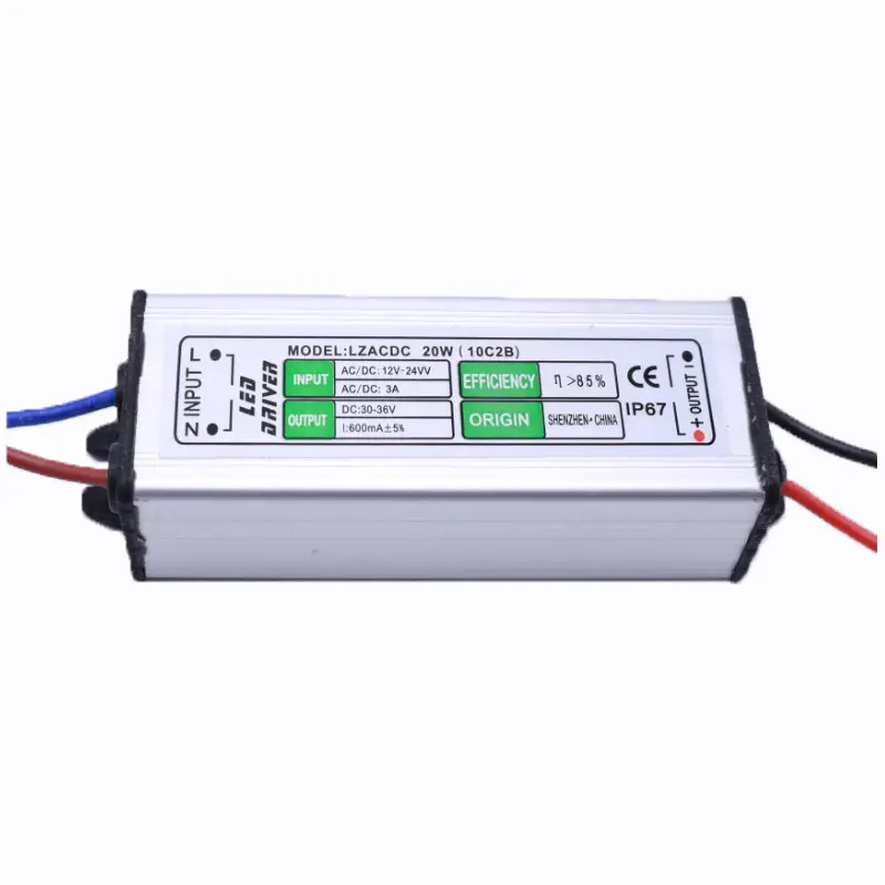 20W Waterproof LED Driver IP67 Aluminum
